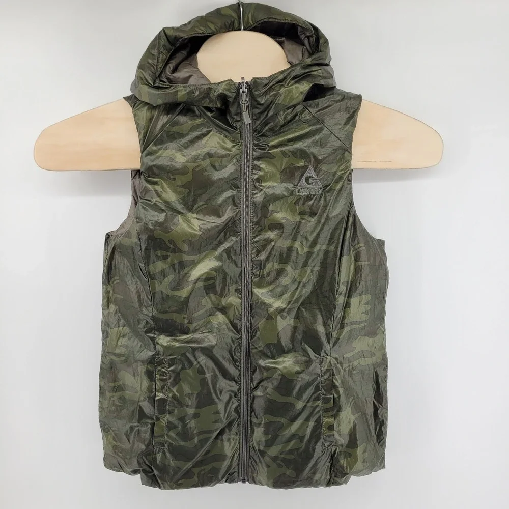 Gerry Womens Small Quilted Duck Down Vest Hooded‎ Reversible - Picture 5 of 10
